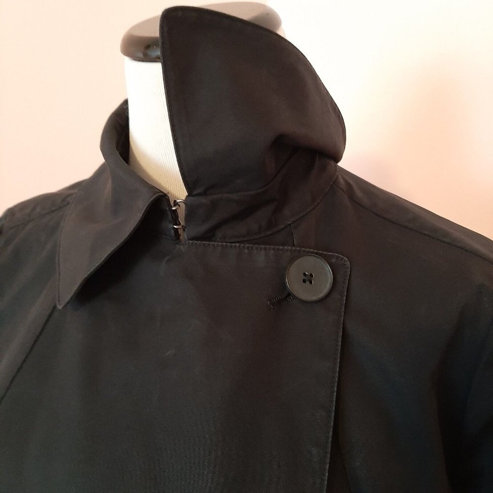 Everlane Women's Drape Trench Coat XS Black Belted - Picture 4 of 10